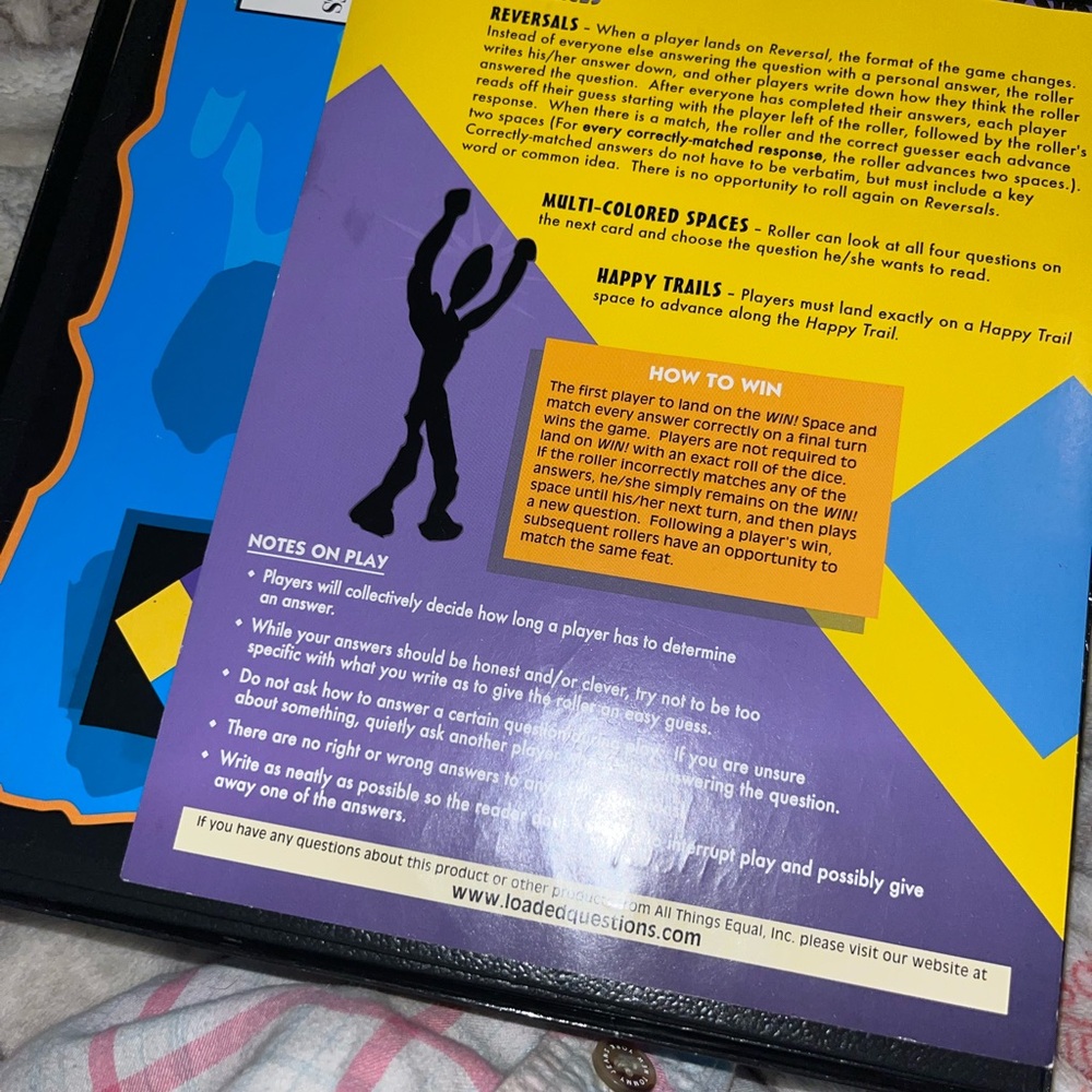 Loaded Questions Board Game - Blue and Purple - Picture 4 of 6